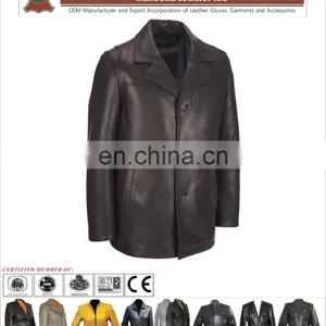 Men Leather Coat, Fashion Long Leather Coat for Men Keep Warm Winter Coat Wholesale 2017 thumbnail-1