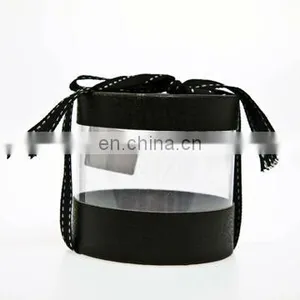 Custom Cylinder Clear PVC Gift Box With Bowknot thumbnail-2