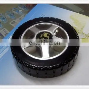 Custom Logo Black Color Tyre Shape Ashtray thumbnail-1