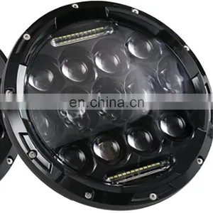 Czg-775 Assembly Conversion Kit Housing Black Projector 7 Inch 75w Led Round Headlight for Universal Cars for Harley Motorcycles thumbnail-1