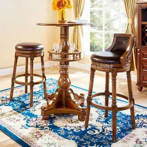 IVSY 7120ab Wooden Bar Chair Home Furniture Commercial Bar Stool Rotatable 24' 30' thumbnail-2