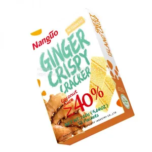 Hot Sale Ginger Coconut Crispy Crackers Biscuits Cookies Snack thumbnail-1