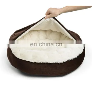 Luxury Dog and Cat Bed With Blanket for Warmth and Security Washable Dog Sleeping Bag thumbnail-5