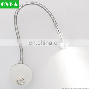 Cheap Price Bathroom Mirror Lamp With Flexible Hose Mini Led Reading Lamp for Bedroom OEM Gooseneck Led Headboard Wall Lamp thumbnail-1