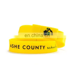 School Gift Silicone Colorful Wristband USB 2.0 Custom Logo Silicon Bracelet Wrist Band USB thumbnail-3