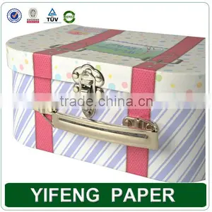 Custom Rigid Paper Cardboard Suitcase Box With Handle thumbnail-4