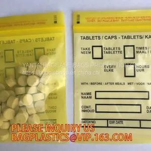 Small Pill Pouch Medical Pill Bags k Bags Virgin Pill Zipper Bags, Medical Use k / Zipper Pharmacy Bags, Pac thumbnail-2