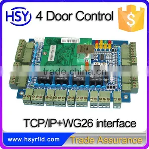 Security Office Building TCP/IP Network Handle 4 Doors Reades Buttons Door Access Control Panel With Friendly Software thumbnail-1