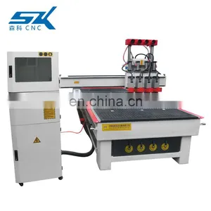Wood CNC Router With Pneumatic Cylinders 4 Spindles Pneumatic Tool Changing ATC Woodworking Machine thumbnail-5