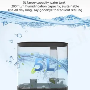 Smart Humidifier 5L Top Fill Tabletop Led Light Night Digital Essential Oil Ultrasonic Humidifier thumbnail-4