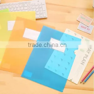Hot Sell A4 Colorful Clear Plastic File Folder With Card Holder thumbnail-3