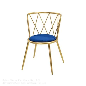 Hollow Metal Chair With Velvet Cushion DC-H10 thumbnail-1