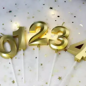 Wholesale Numeric Birthday Candles - Colorful Metal Candles for Birthday Cakes! thumbnail-3