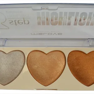 Factory Customization 3 Color Heart Shape Makeup Marker Highlighter Cute Baked Glow Glitter Pelette Makeup Highlighter Powder thumbnail-2