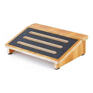 Wood Folding Foot Rest Footstool Bamboo Stool Adjustable Footrest Wooden Footstool thumbnail-4
