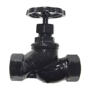 GOST Screw Globe Valve PN10/16 Cast Iron CI Water Tap 20mm GOST Cast Iron Water Tap One Way Globe Valve Female Thread thumbnail-2