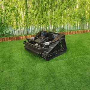 Gasoline Self Charging Backup Battery Self-Powered Dynamo Remote Control Brush Cutter on Tracks thumbnail-2