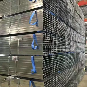 Hot Dip Galvanized Steel Pipe Zinc Coating Square Rectangular Tube Pipe for Construction thumbnail-2