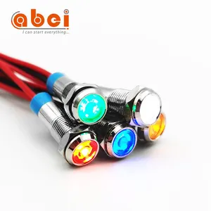 6mm 8mm 10mm 12mm 16mm 19mm 22mm Panel Mount Metal Led Indicator Light Lead Wire Connection Indicator Lamps thumbnail-2