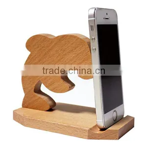 Christmas Decorative Wooden Craft Display Mobile Phone Bracket,security Display Bracket for Cell Phone thumbnail-1