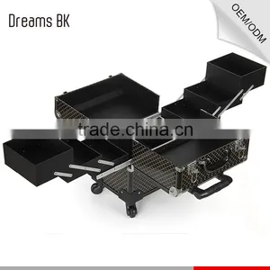 Guangzhou Factory Cheap Price Trolley Makeup Case With Trays thumbnail-6