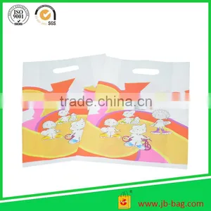 Die Cut Handle Plastic Shopping Bag in White Colour thumbnail-1