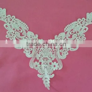 2016 New Fancy v Neck Long Sleeve Water Soluable Lace for Wedding Gowns thumbnail-1