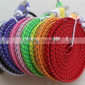 Nylon Flat Noodle Micro USB to Displayport Connector Cable thumbnail-3