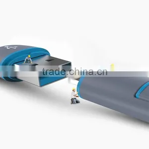 Hot Selling Multi-function Colorful Flat 2 in 1 Mobilephone Usb Data Charging Cable thumbnail-4