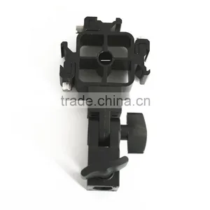 Professional 3 Way Flash Shoe Bracket/Umbrella Holder Light Three Hot Shoe Stand Mount thumbnail-3