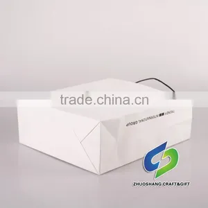 2016 Factoty Directely Custom Cheap White Kraft Paper Recycle Paper Material Shopping Bag thumbnail-2