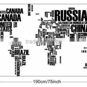 ALFOREVER XL Size English Country Name Decals,all of the World Country Name Sticker, thumbnail-3