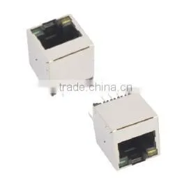Single Port RJ45 PCB JACK With LED thumbnail-1