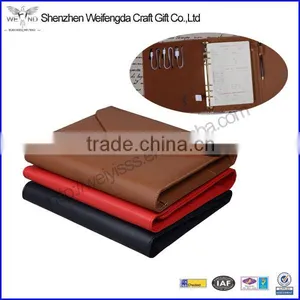 Wholesale High Quality Multifunction Business Custom Leather Trifold Power Bank Notebook thumbnail-1