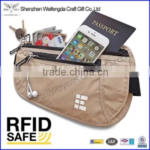 Waterproof Nylon Travel Money Belt RFID Blocking Wallet & Passport Holder thumbnail-1
