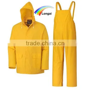 Waterproof Fishing Yellow Rubber Raincoats for Men thumbnail-1