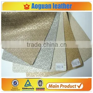 2016 Embossed Leather & Waterproof European Fashion Pvc Leather for Decorative Sofa Leather thumbnail-1
