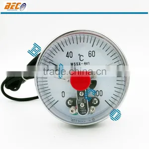 Chrome Plated Electric Contact Bimetallic Thermometer Wtih Alarm thumbnail-2