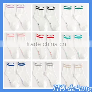 Hogift Wholesale Socks Woman Korea Cute Candy-colored Cotton Socks Women Stripe Socks MHo-74 thumbnail-2