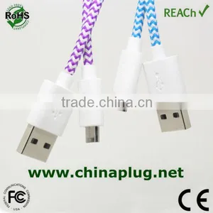 Mobile Phone Accessories Nylon Colorful Micro Braided Usb Cable thumbnail-1