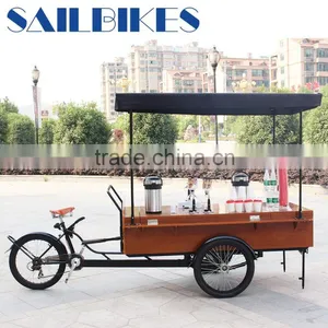 Electric Tricycle With Wooden Box for Selling Coffee thumbnail-2