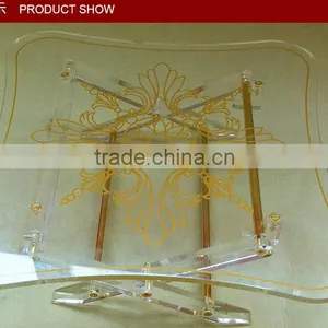 Folding Clear Acrylic Coffee Table Made by Acrylic Material With Printing Logo Surface thumbnail-6