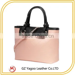 2016 Hit Color Latest Leather Tote Handbag Bag With Long Strap thumbnail-4