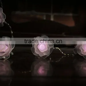 Xmas 10LED Rose Light Chain thumbnail-1