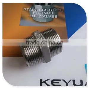 5/4" THD 304 150lbs ss Thread Fittings Hex Nipple thumbnail-1