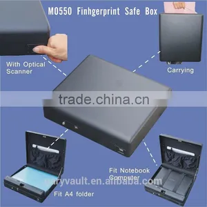 Wholesale- MO550 Micro Vault Biometric Fingerprint Car Gun Pistol Office A4 Papers Document File Storage Safe Box / Gun Vault thumbnail-2