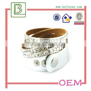 Bangle Bracelet Fashion Bangle With Leather thumbnail-1
