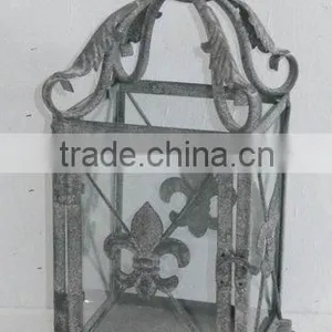 100523F- Square Metal Candle Lantern thumbnail-1