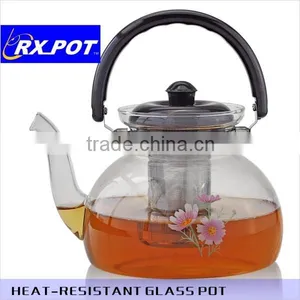 Health Material Pyrex Glass Coffee Pot With Stainless Steel Filer 1500H thumbnail-6