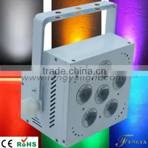 6X15W 5 IN 1 Battery Power Flat Led Par Can thumbnail-1